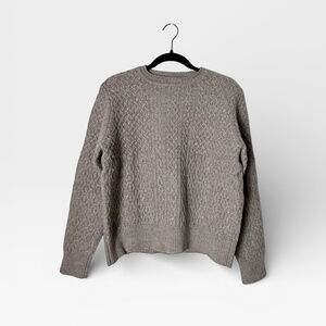 Wills 100% Wool Tan Brown Chunky Cable Knit Sweater Men’s Size Small (L)